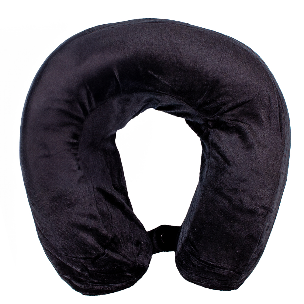 Memory Foam Travel Pillow 30×30×9 — Black — view 2