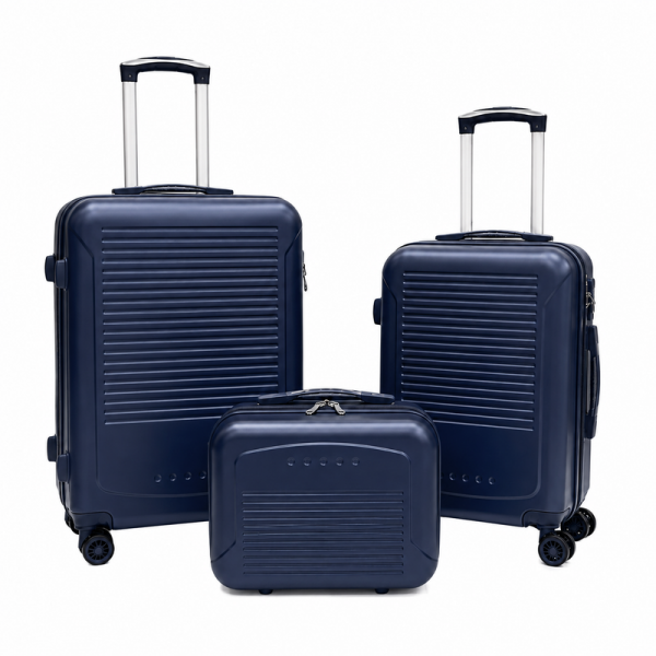 SET OF 3 Navy Premium Hard Shell Suitcases — view 2