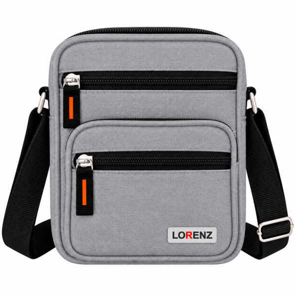 Lorenz Small Polyester Bag 14×8×18 — Grey — view 2