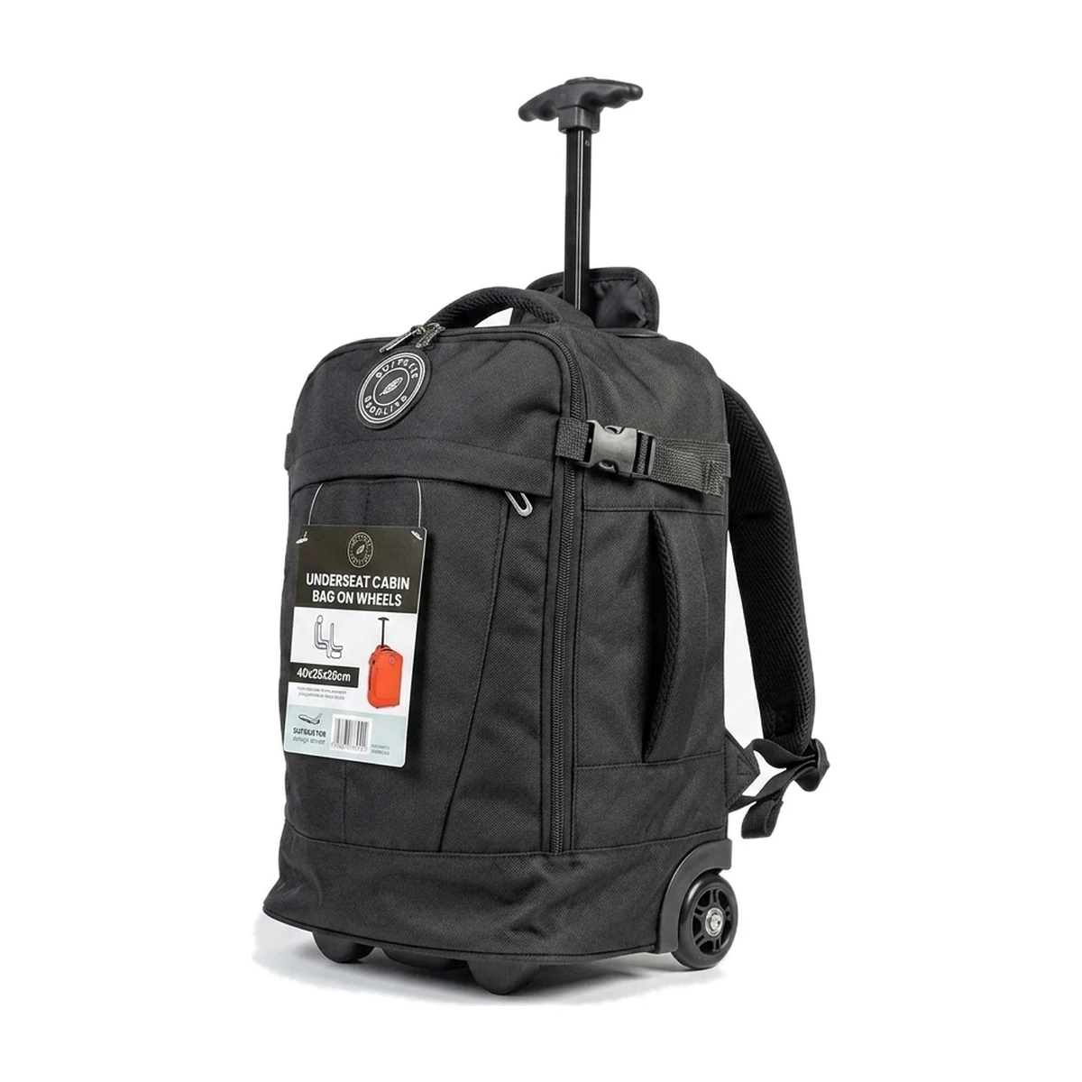 Bordlite Cabin Trolley Bag 40×30×25 — Black