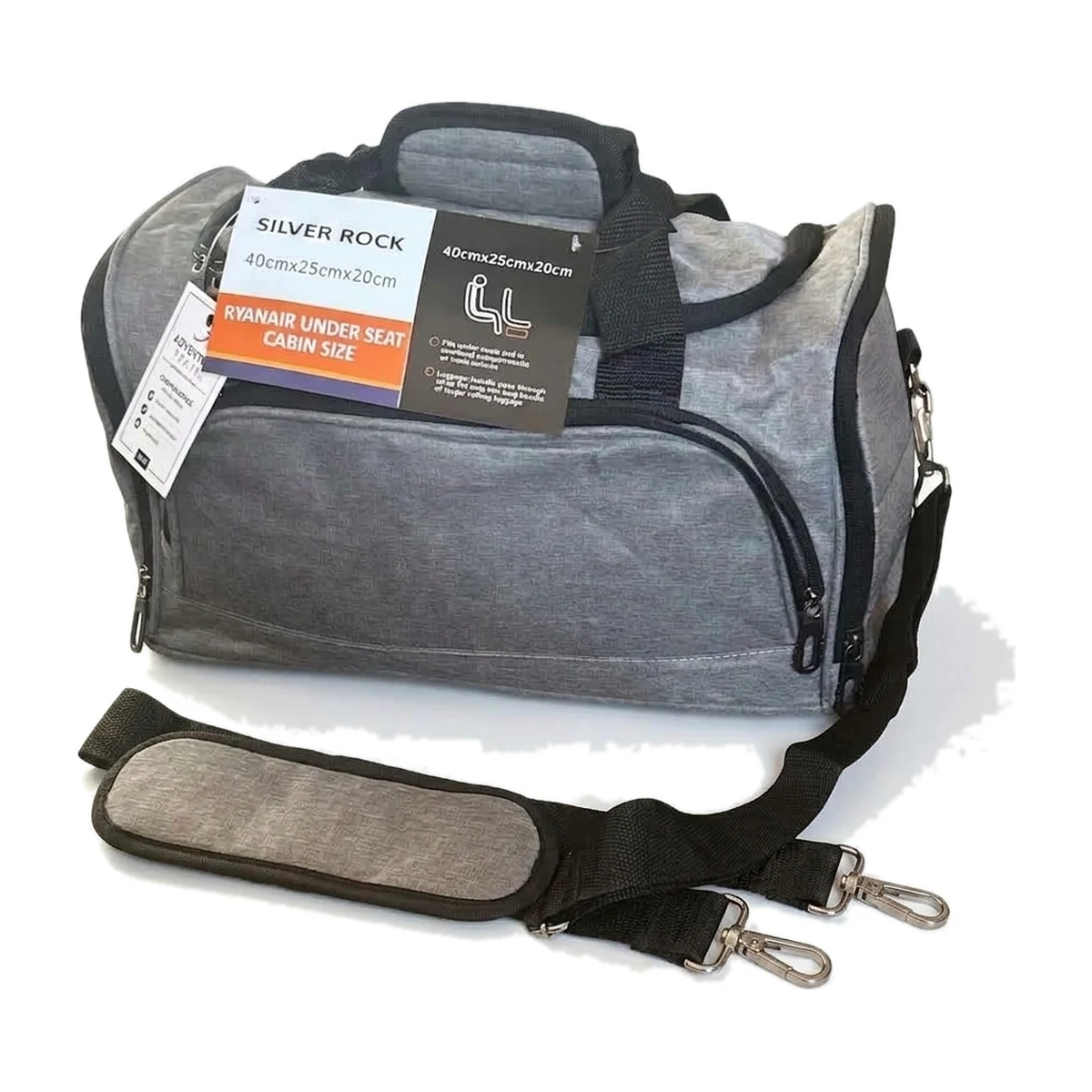 Underseat Cabin Bag 40×25×20 — Grey