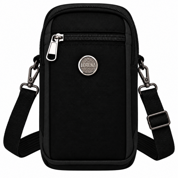 Lorenz Polyester Shoulder Bag 10.7×6.4×19.1 — Black — view 2