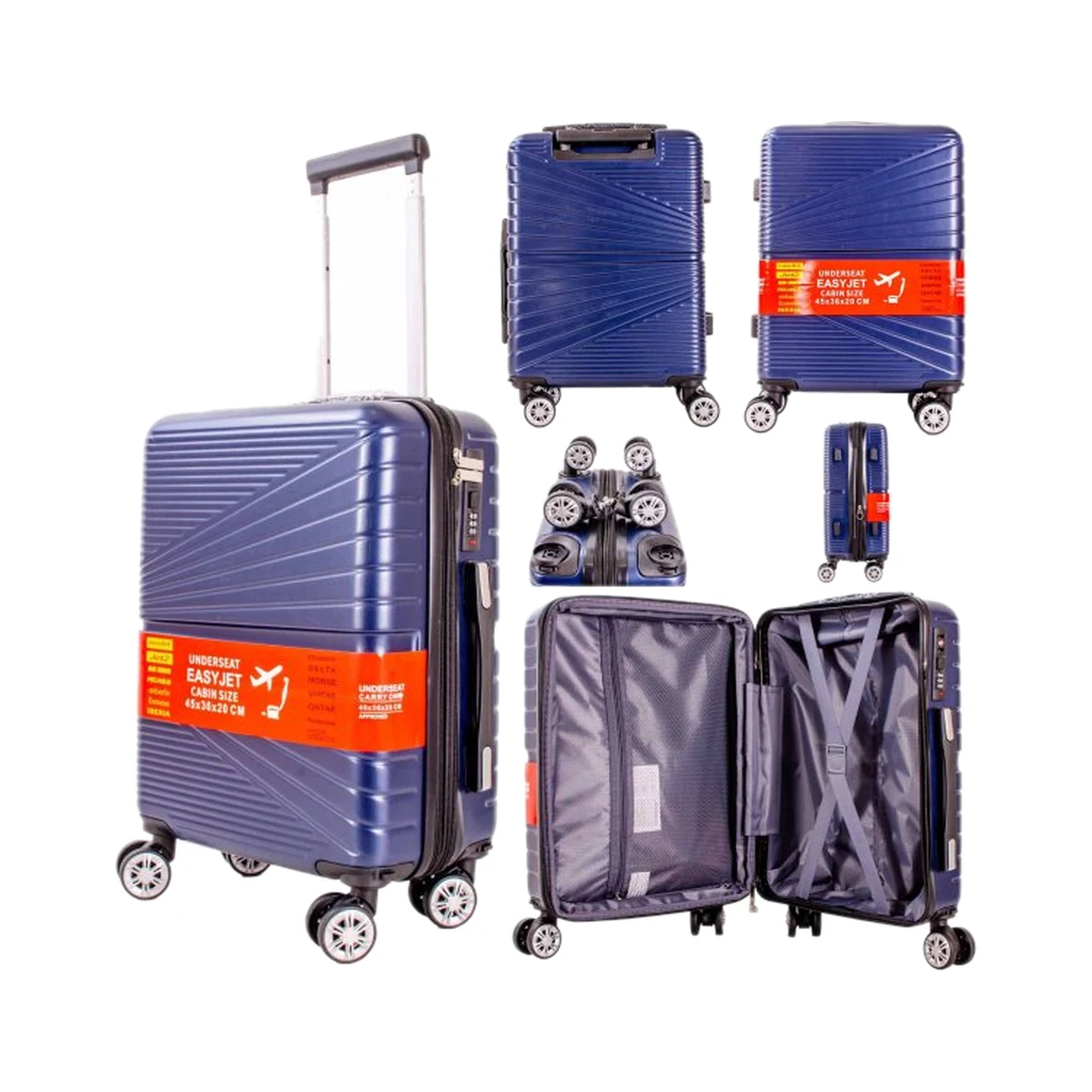 Cabin Trolley Suitcase 45×36×20 — Navy — view 2